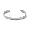 304 Stainless Steel Open Cuff Bangle BJEW-G653-01P-02-1