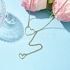 Brass Heart Pendant Necklaces NJEW-JN04838-2