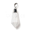 Natural Howlite Pointed Pendants G-P474-02P-09-2