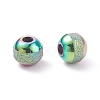 Rainbow Color Ion Plating(IP) Textured 304 Stainless Steel Beads STAS-P306-01D-MC-2