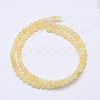 Dyed Round Natural White Jade Beads Strands G-D737-02-2