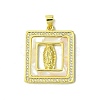 Real 18K Gold Plated Brass Micro Pave Cubic Zirconia Pendants KK-H472-14G-15-1