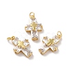 Rack Plating Brass Micro Pave Cubic Zirconia Pendants KK-A160-05G-2