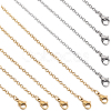 SUNNYCLUE 10Pcs 2 Colors 304 Stainless Steel Cable Chain Necklace NJEW-SC0001-25-1