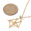 Brass Macrame Pouch Empty Stone Holder for Pendant Necklaces Making NJEW-JN04440-01-2