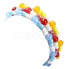 3Pcs 3 Colors Three Primary Color Series Glass Seed Beads Stretch Bead Bracelets BJEW-JB09990-3