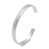 Boy Girl Titanium Steel Open Cuff Bangles for Women BJEW-G708-01C-P-1