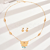 Elegant French Style Fashionable Brass Earrings & Necklaces Set for Women UM2194-4-1