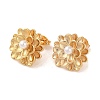 Flower 304 Stainless Steel Stud Earrings EJEW-U003-37G-1