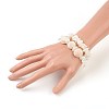 Natural Spiral Shell Beads Stretch Bracelets BJEW-JB03997-3