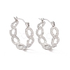 Non-Tarnish 304 Stainless Steel Oval Wrap Hoop Earrings for Women EJEW-I267-10P-1