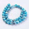 Synthetic Ocean White Jade(Rain Flower Stone) Beads Strands G-GR10MM-223-2