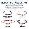 4Pcs 4 Style Flower & Anchor Braided Bead Bracelets Set BJEW-SW00040-7