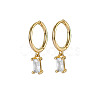 Real 18K Gold Plated 925 Sterling Silver Dangle Hoop Earrings for Women SY2365-8-1