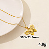 304 Stainless Steel Butterfly Pendant Necklaces CV0613-12-1