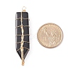 Natural Obsidian Big Pendants PALLOY-JF01652-04-4