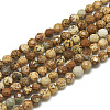 Natural Picture Jasper Beads Strands G-S300-01-3mm-1