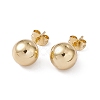 Rack Plating Brass Round Ball Stud Earrings for Women EJEW-F294-08E-G-2