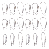 Unicraftale 18Pcs 3 Style 304 Stainless Steel Hoop Earrings Findings Kidney Ear Wires STAS-UN0038-20-1