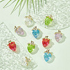 ARRICRAFT 10PCS 5Colors Transparent Acrylic with Alloy Pendants TACR-AR0001-20-5