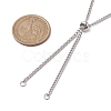 Adjustable 304 Stainless Steel Curb Chains Necklaces Making AJEW-JB01214-01-2