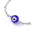 Handmade Lampwork Evil Eye Beads Beaded Bracelets BJEW-JB04462-02-2