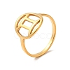 Ion Plating(IP) 201 Stainless Steel Constellations Gemini Finger Ring for Women RJEW-G266-06G-3