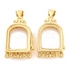 Rack Plating Brass Locket Pendants KK-F874-01G-16-1