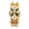 Brass Micro Pave Cubic Zirconia Box Clasps KK-U037-17G-02-1