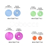 80G 4 Styles Transparent Acrylic Ball Beads FACR-FS0001-02-5