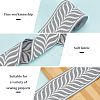 Polyester Jacquard Leaf Ribbon SRIB-FG0001-21A-4