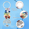 SUPERFINDINGS 6Pcs Natural Gemstone Keychain KEYC-FH0001-14-4