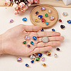 Pandahall 40Pcs 20 Styles Faceted Glass Rhinestone Pendants GLAA-TA0001-44-14