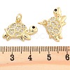 Brass Pave Clear Cubic Zirconia Pendants KK-U009-12H-G-3