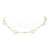 3Pcs 3 Style Natural Shell Beaded Link Chain Necklaces Set with Brass Golden Cable Chains NJEW-TA00120-4