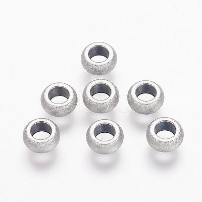 Tarnish Resistant 304 Stainless Steel Textured Beads STAS-K122-32-1