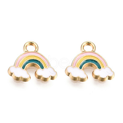 Light Gold Plated Alloy Charms ENAM-T009-06-1