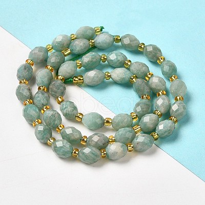 Natural Amazonite Beads Strands G-H297-C07-01-1