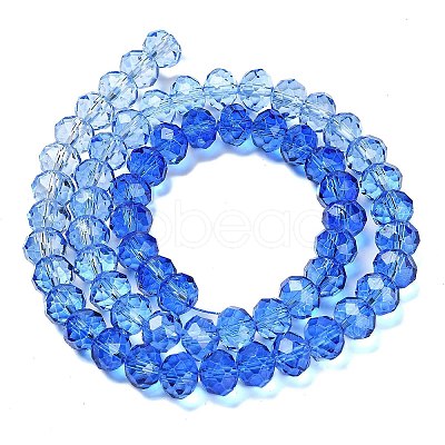 Transparent Painted Glass Beads Strands DGLA-A034-T6mm-A01-1