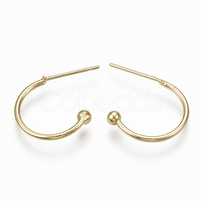 Brass Stud Earrings X-KK-S348-375-1