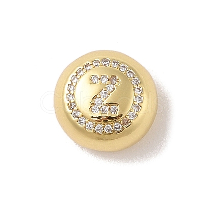 Rack Plating Brass & Clear Cubic Zirconia Pendants KK-Z047-07G-Z-RS-1