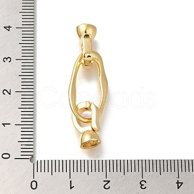 Brass Fold Over Clasps KK-H480-19G-1