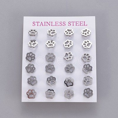 Tarnish Resistant 304 Stainless Steel Stud Earrings EJEW-F227-14P-1