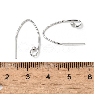 Anti-Tarnish Rhodium Plated 925 Sterling Silver Earring Hooks STER-M117-01P-1