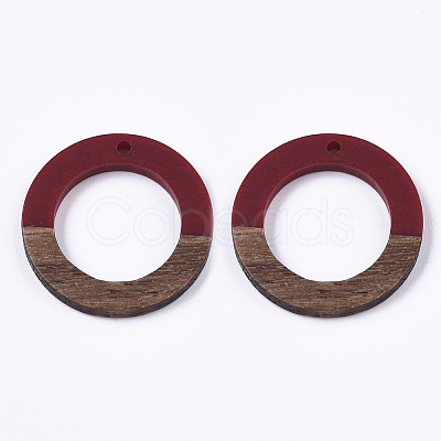 Resin & Walnut Wood Pendants X-RESI-S358-04-1