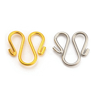 Unicraftale 60Pcs 2 Colors 304 Stainless Steel Hook Clasps STAS-UN0050-71-1