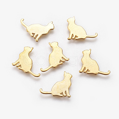 Alloy Kitten Cabochons PALLOY-WH0051-01G-02-1