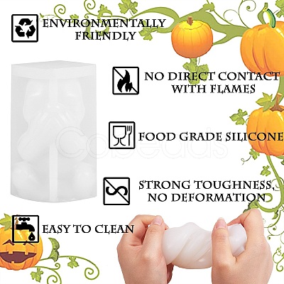 Halloween Theme DIY Candle Silicone Statue Molds DIY-SZ0007-14-1