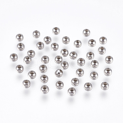 Tarnish Resistant Round 304 Stainless Steel Spacer Beads STAS-I050-06-4mm-1