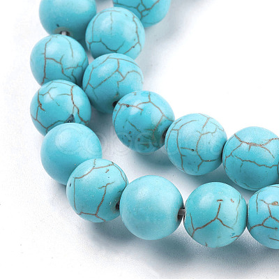 Synthetic Turquoise Beads Strands X-TURQ-S192-10mm-2-1